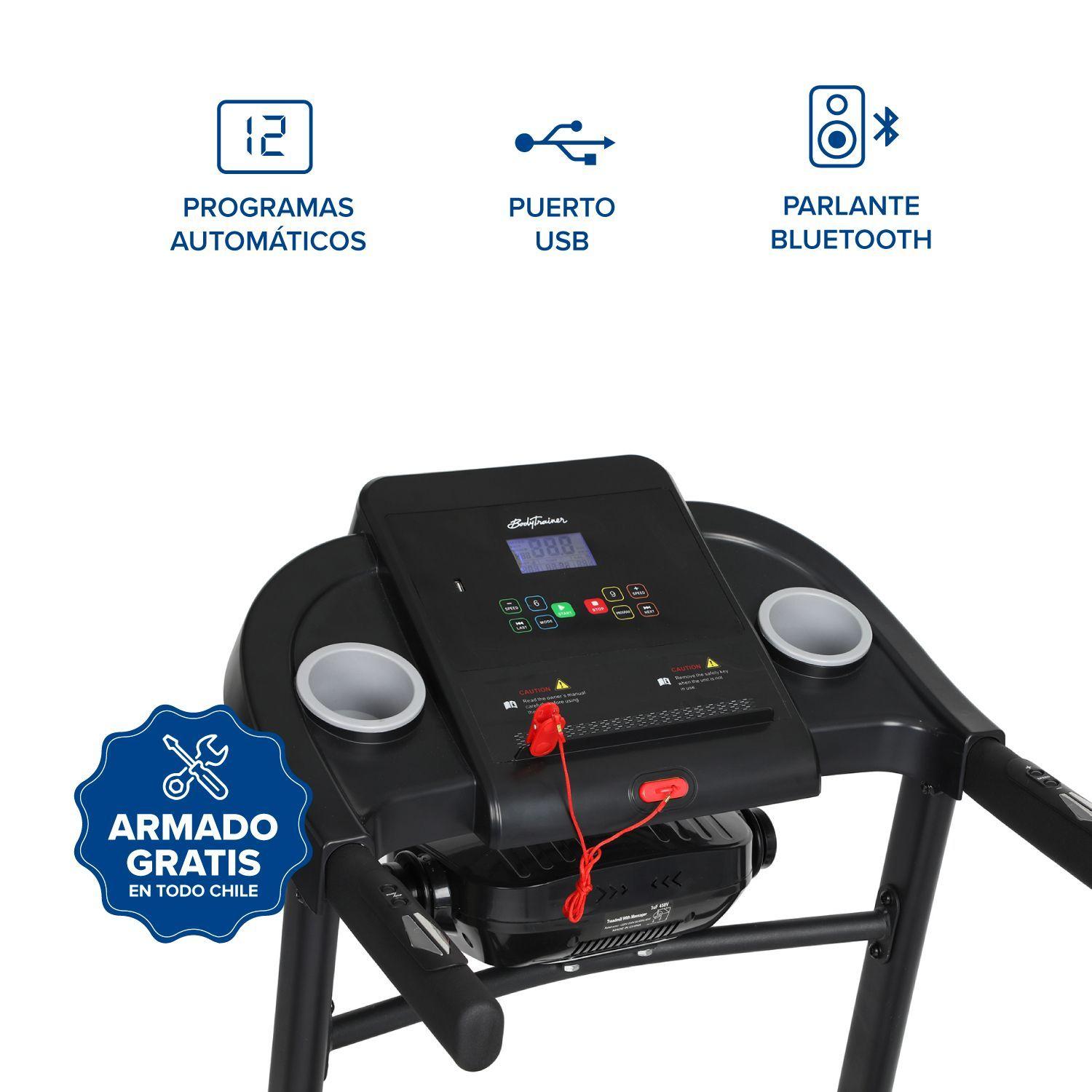 Trotadora Eléctrica Bodytrainer Runner 400 Con Masajeador-1