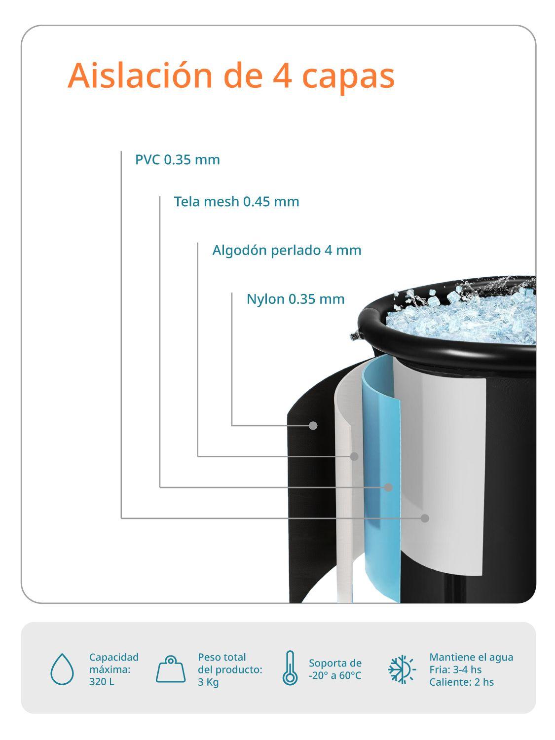 Tina de Hielo Inflable Bodytrainer Ice Bath Wim Hof-3