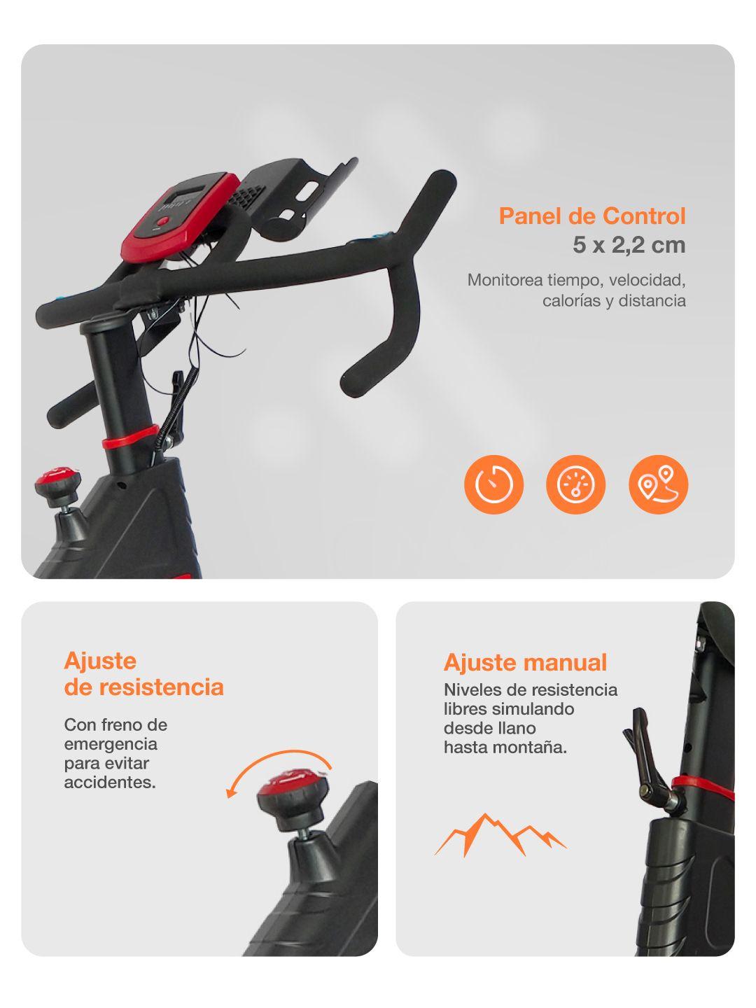 Bicicleta Spinning Magnética 5kg Bodytrainer MG5 con Sensor-4