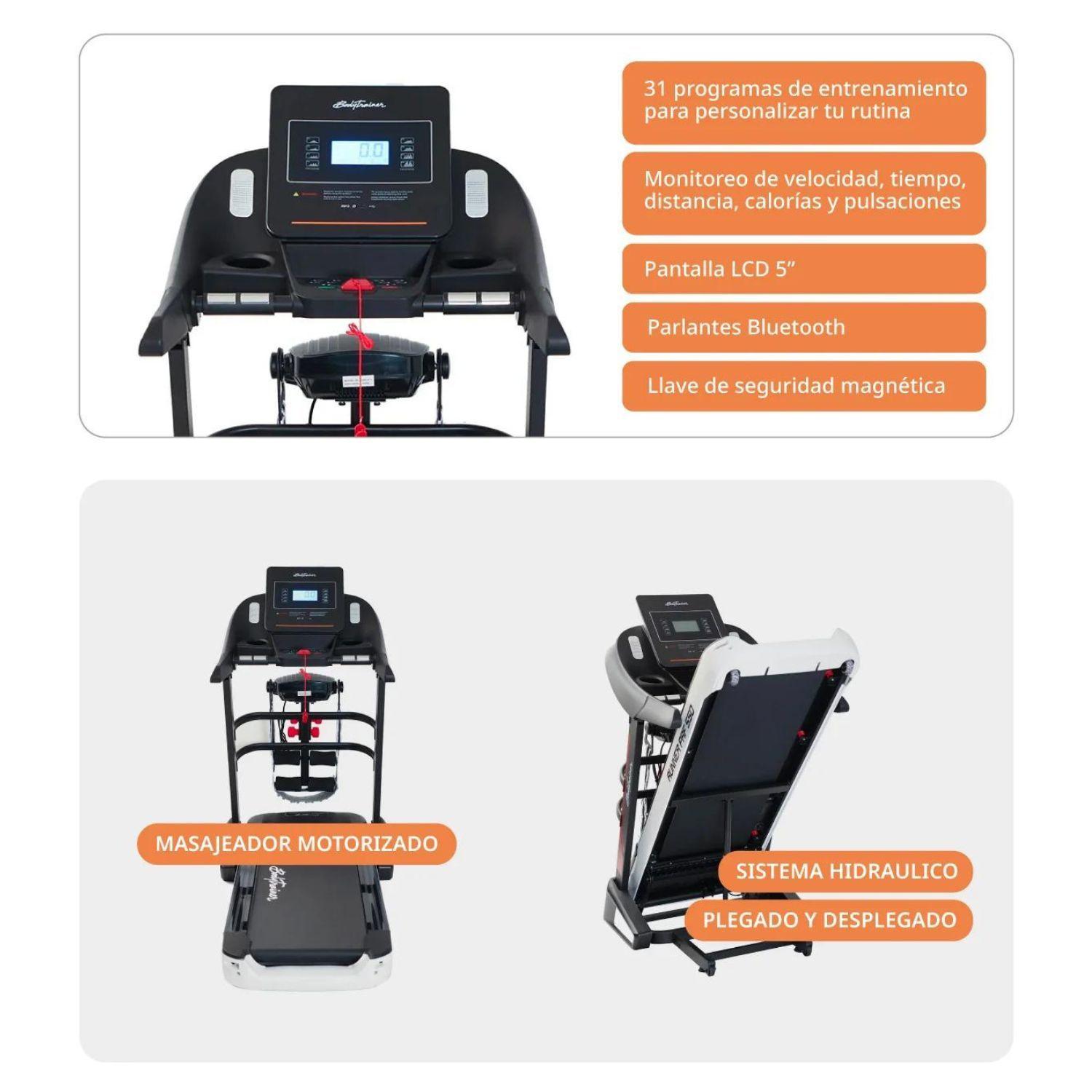 Trotadora Eléctrica Bodytrainer Runner Prf 550 Con App Zwift-3
