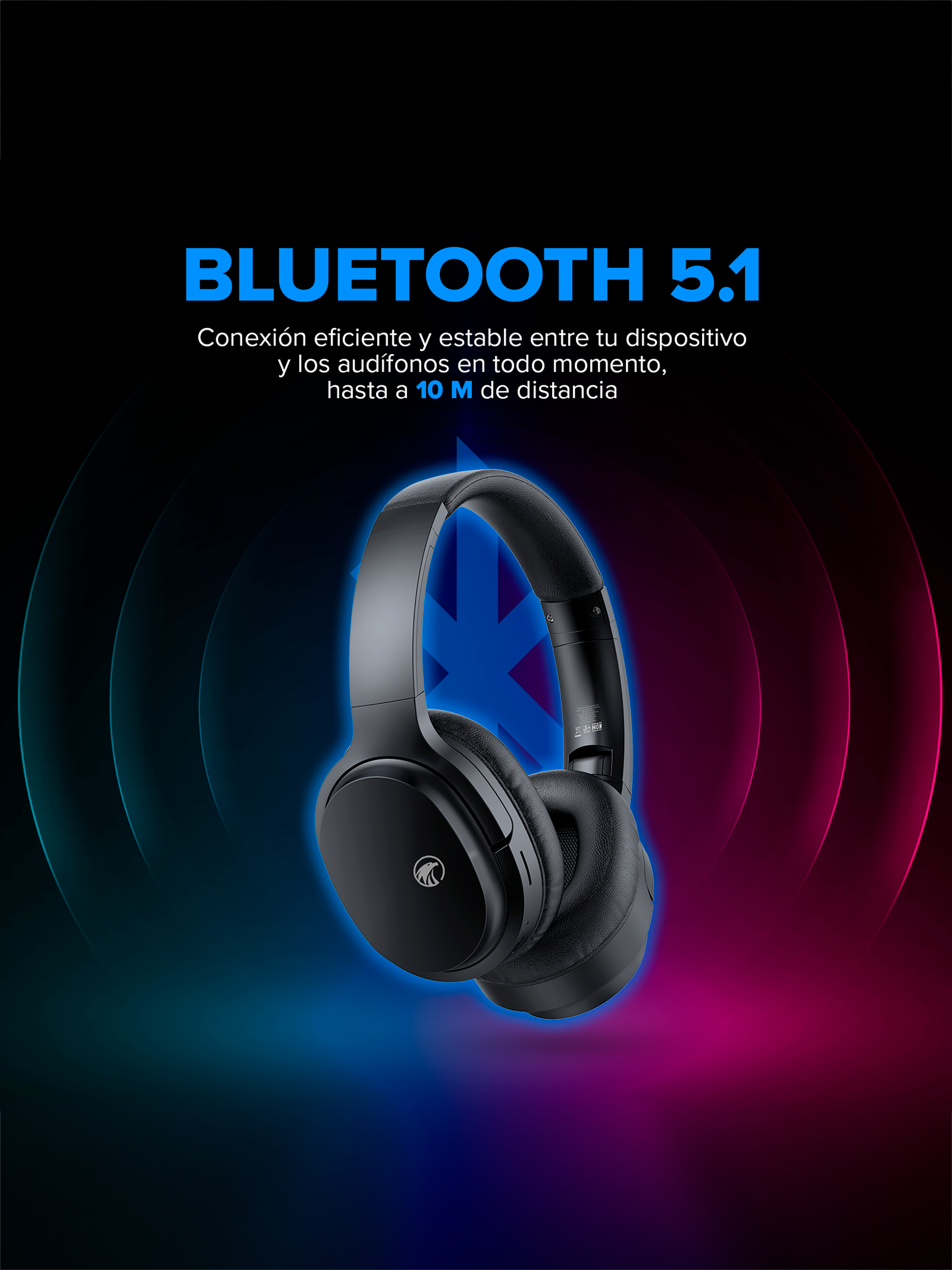 Audífonos Inalámbricos NjoyTech Headphones Plegables-2