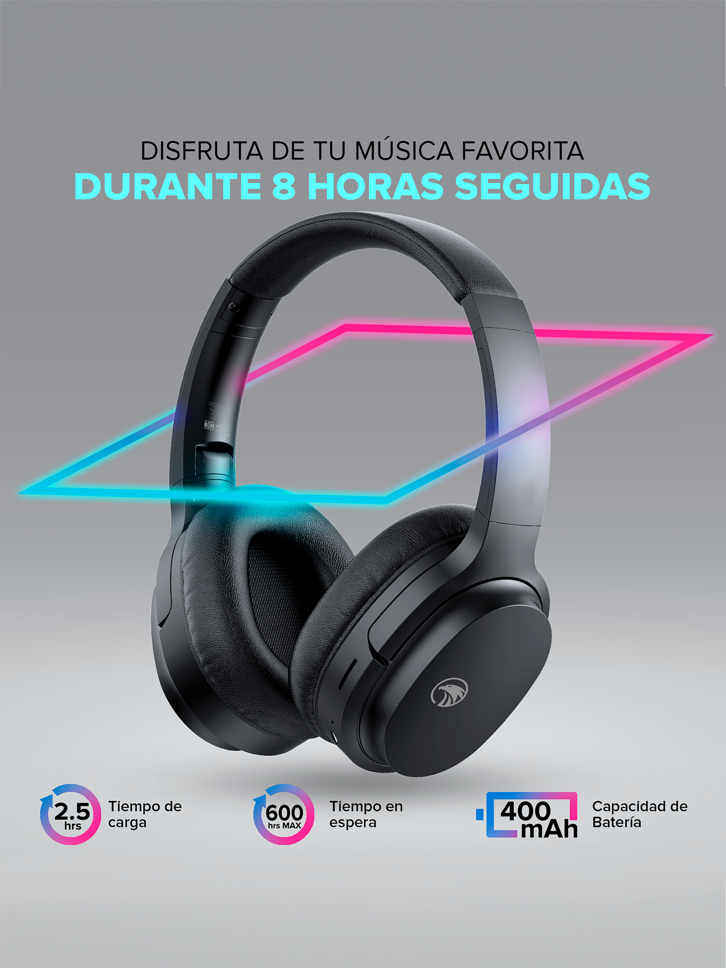 Audífonos Inalámbricos NjoyTech Headphones Plegables-4
