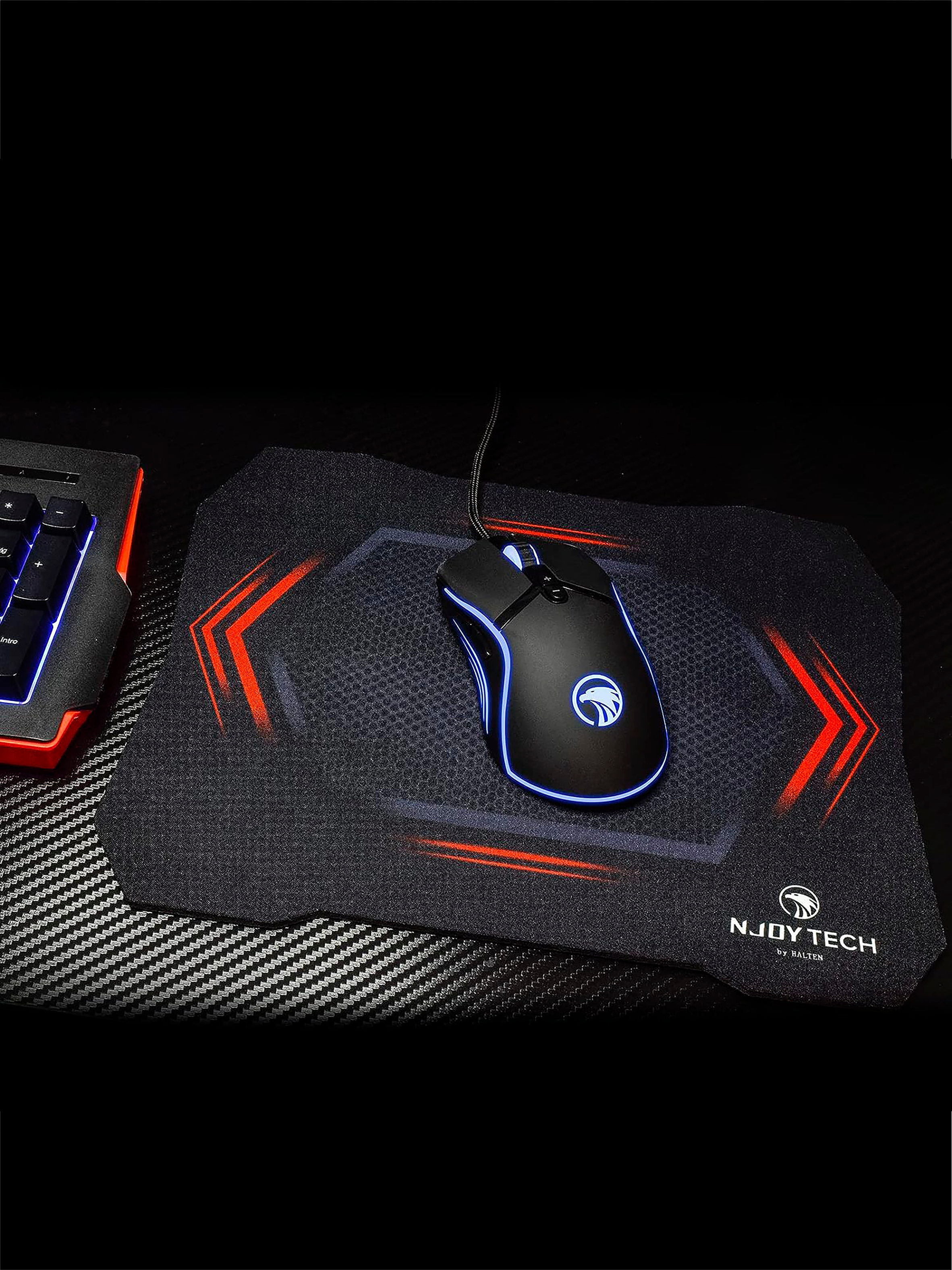 Set Gamer Njoytech con Teclado, Mouse, Audífonos y Mouse Pad-4