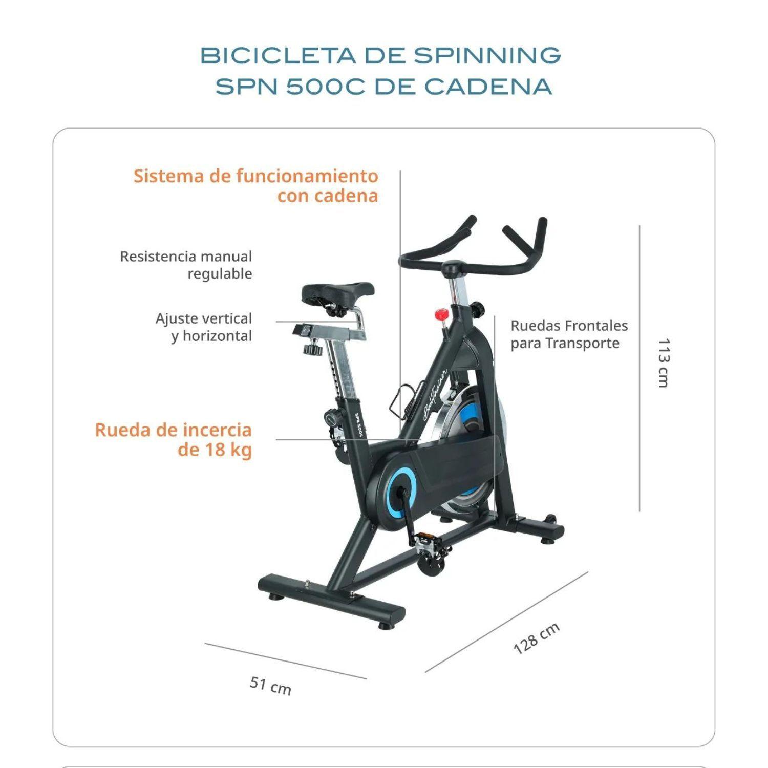 Bicicleta De Spinning Bodytrainer Spn 500c De Cadena-1