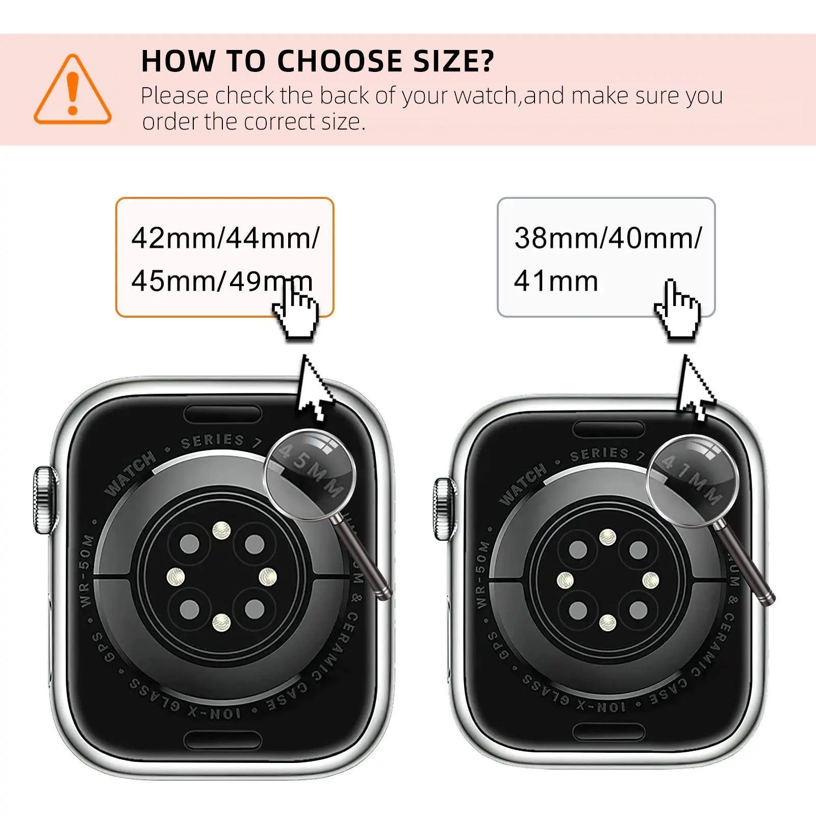 Correa de reloj apple watch Apline Loop Naranjo negro 42-44-45-46-49 mm.-2