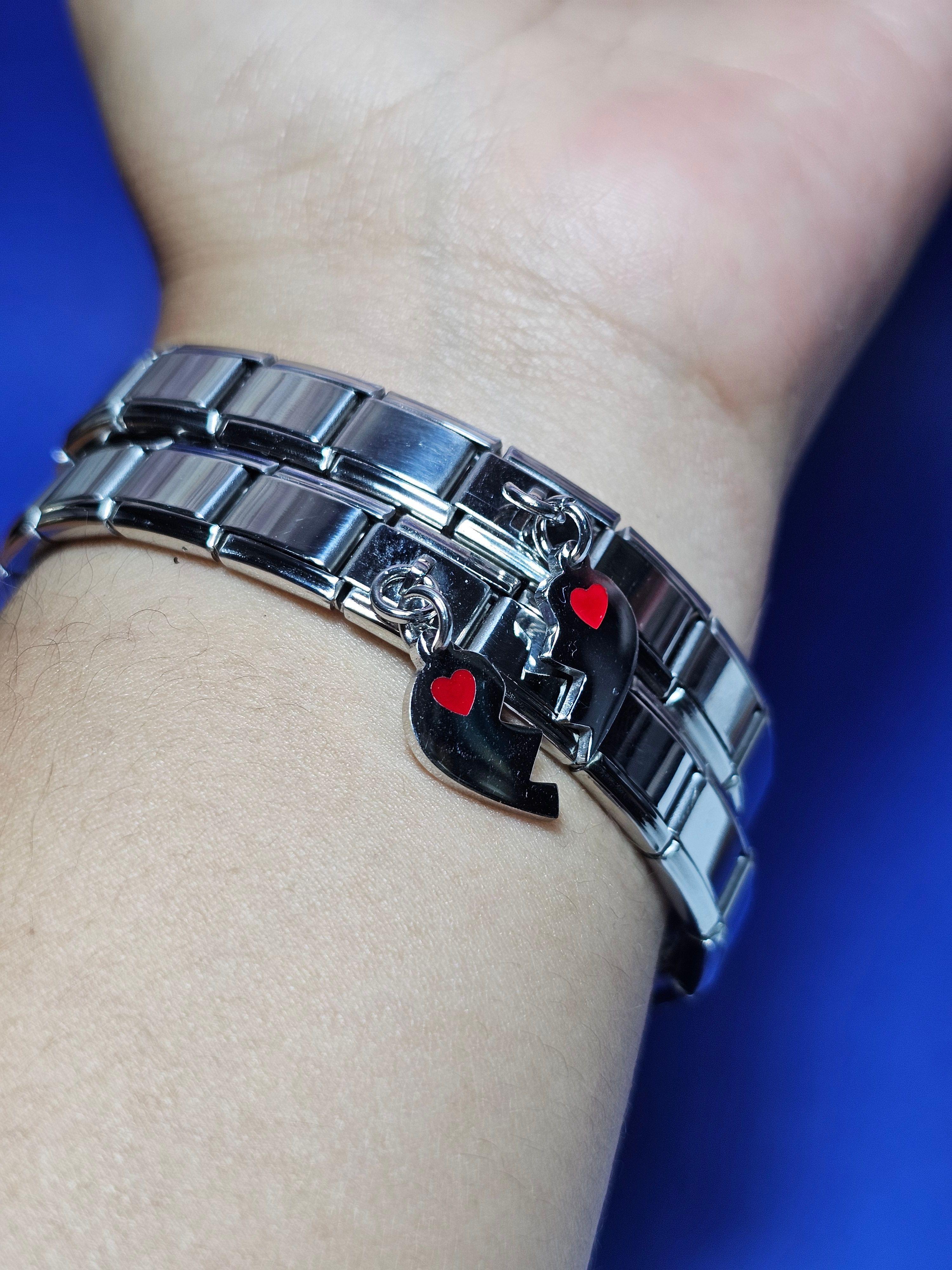 Pack Pulseras Unión Perfecta Set de Pulseras italianas y Eslabones Corazón-2