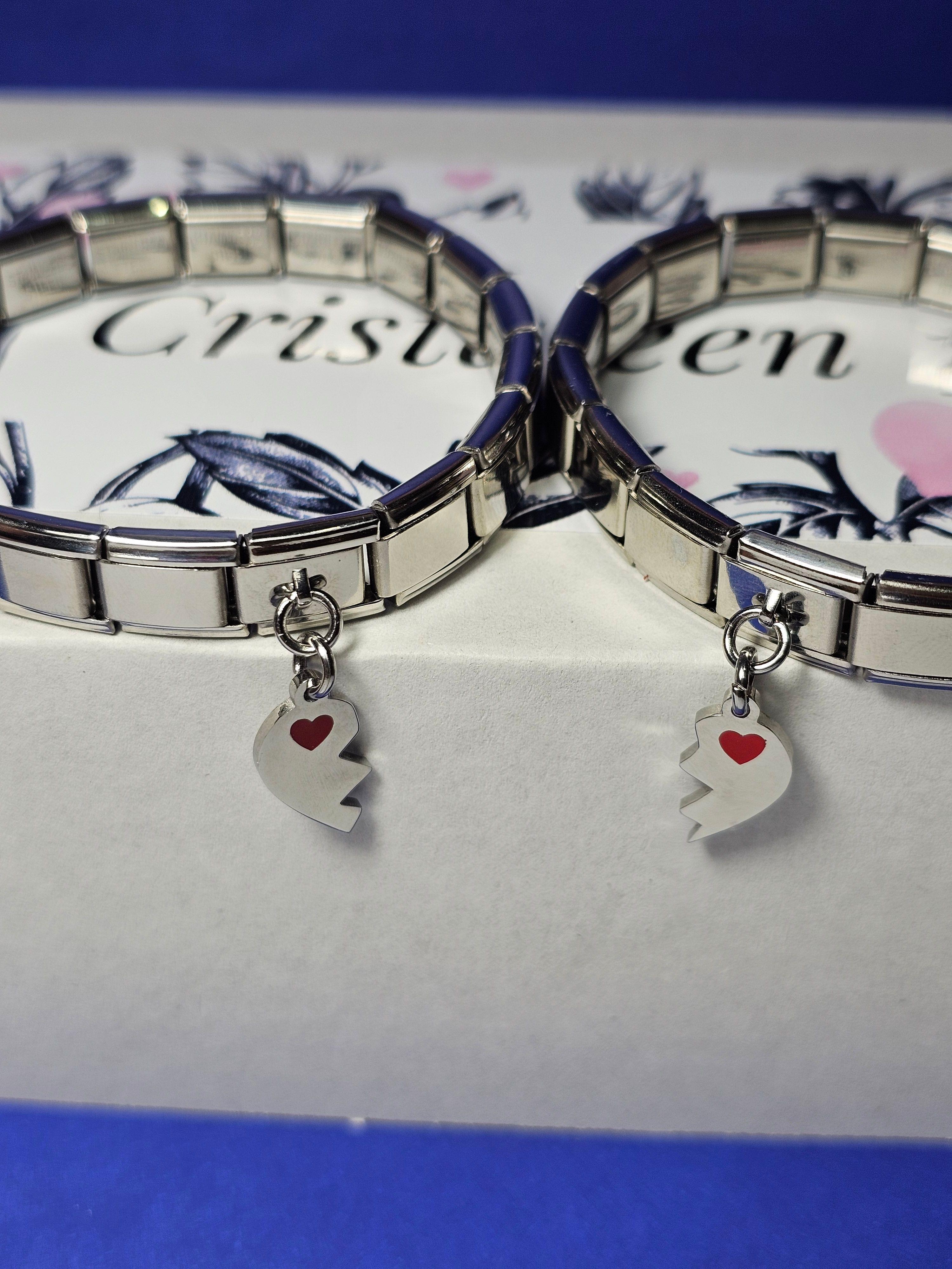 Pack Pulseras Unión Perfecta Set de Pulseras italianas y Eslabones Corazón-3