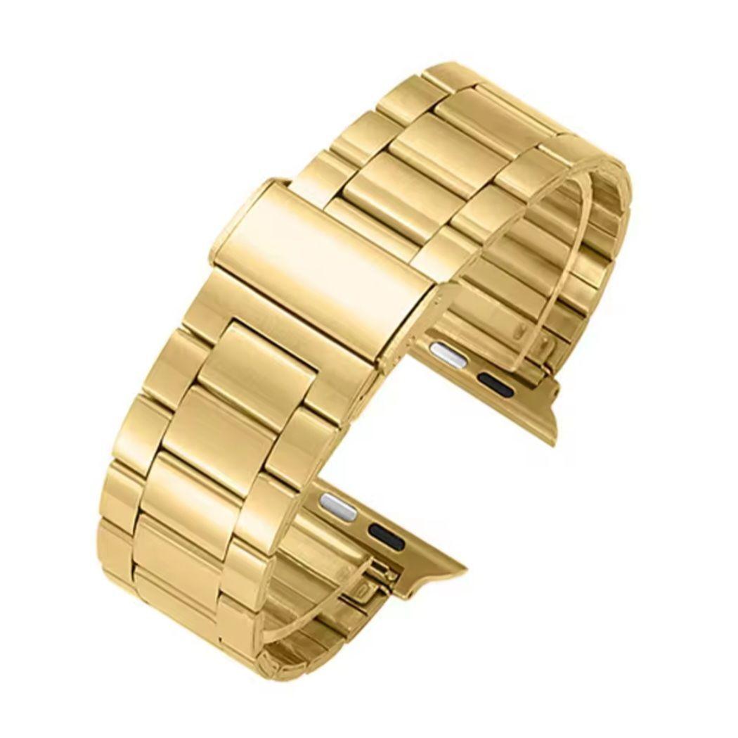 Correa de Acero Inoxidable para Reloj Apple Watch Gold 38-40-41 mm-0