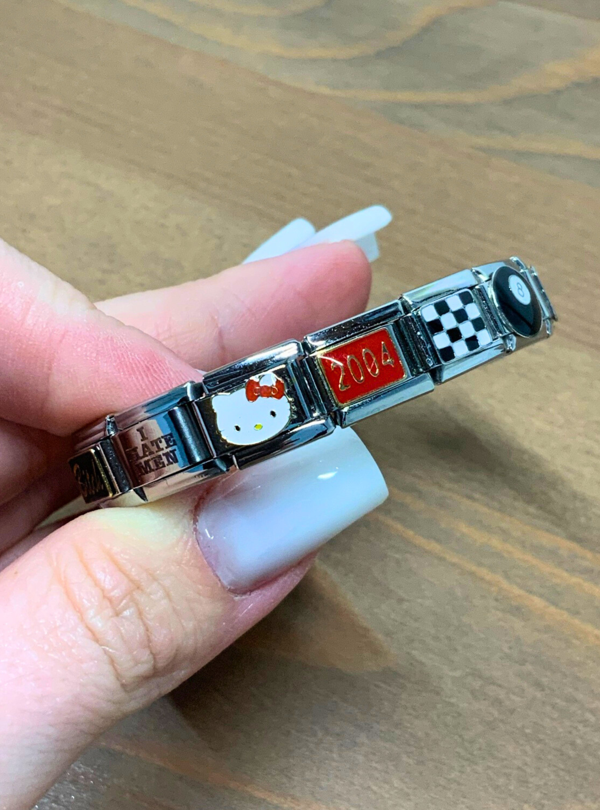 Brazalete, Pulsera Italiana Acero Inoxidable, Personalizable-3