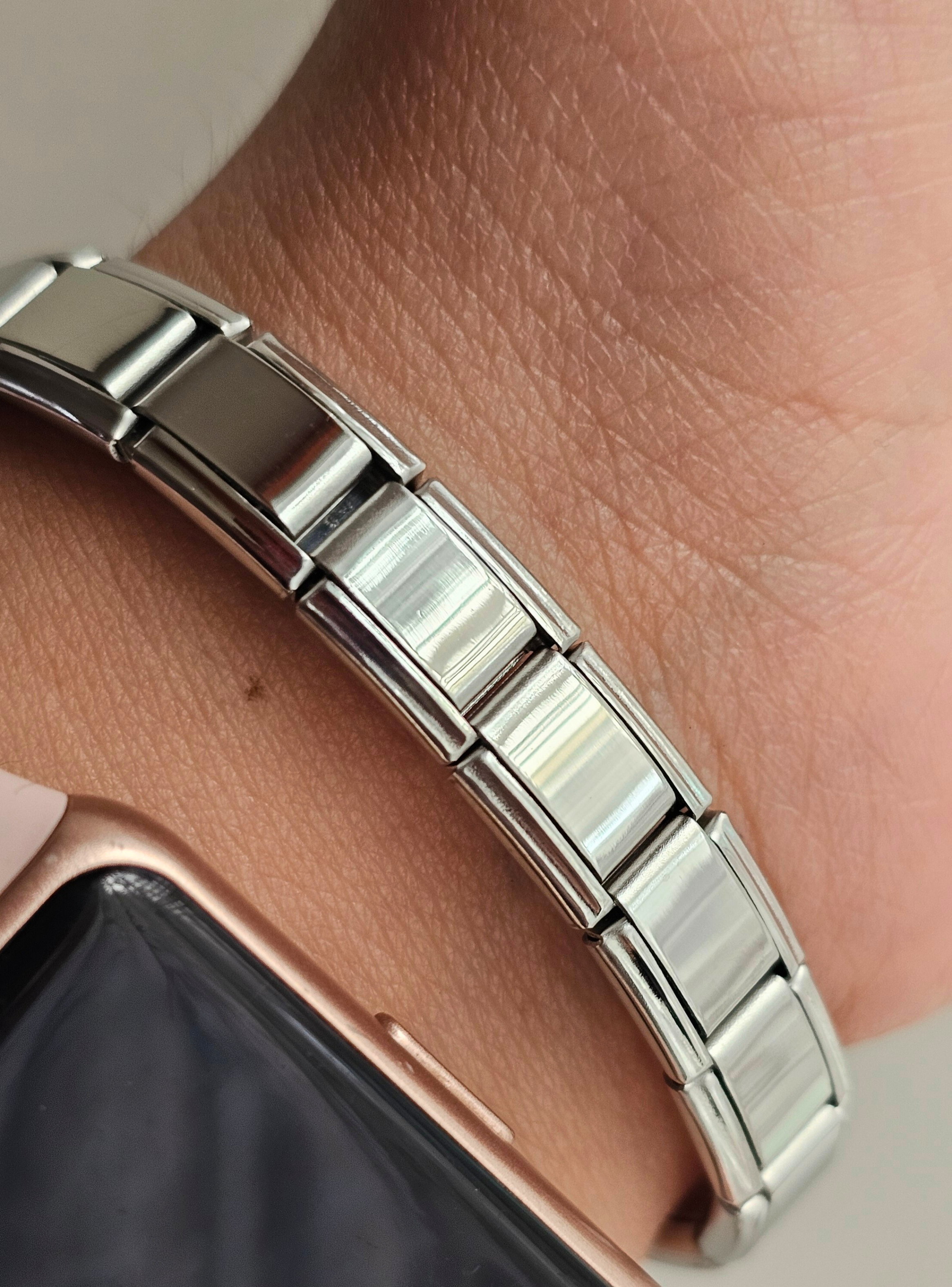 Brazalete, Pulsera Italiana Acero Inoxidable, Personalizable-3