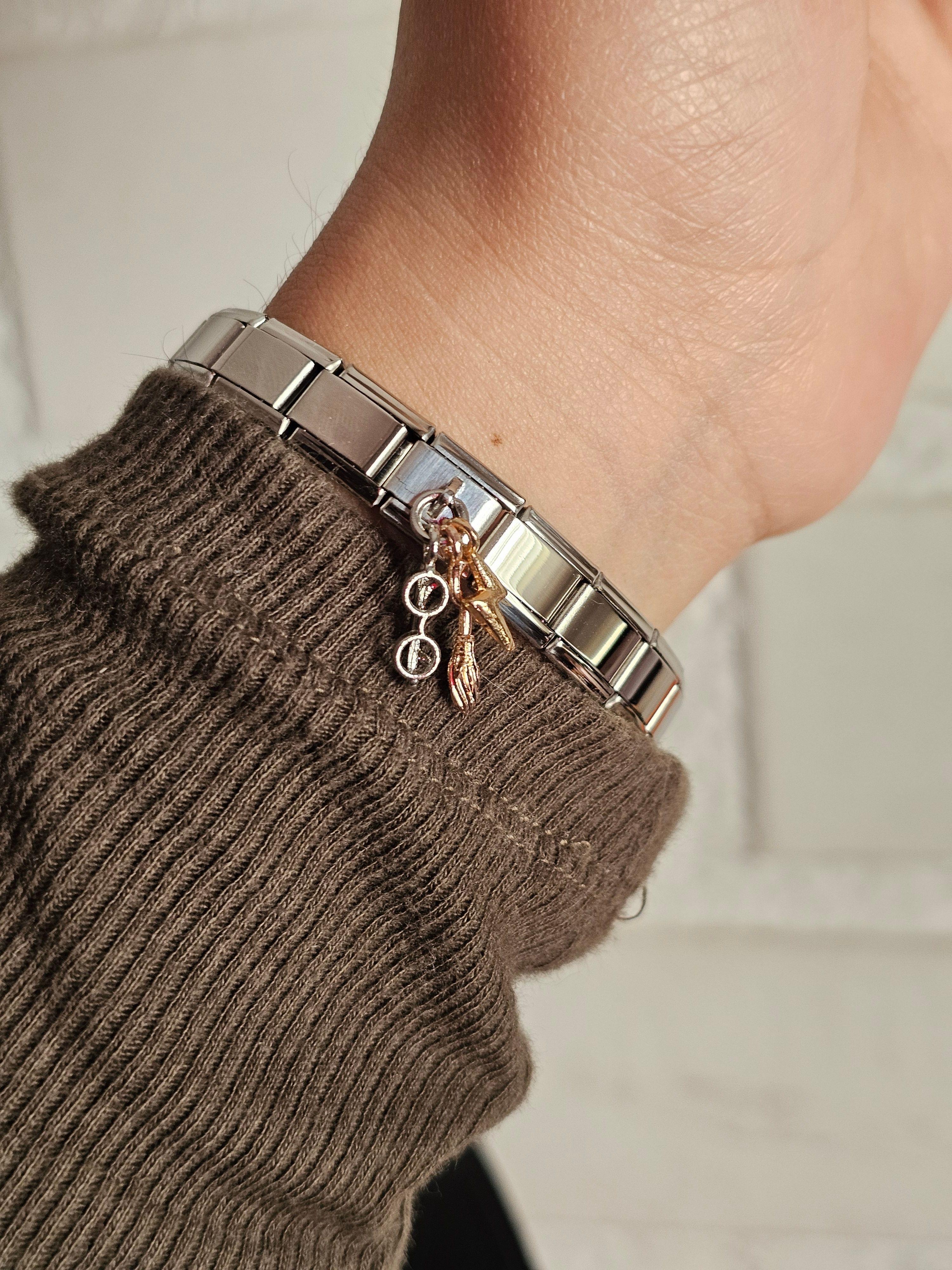 Set Pulsera Italiana Colgantes Harry potter Acero Inoxidable-3