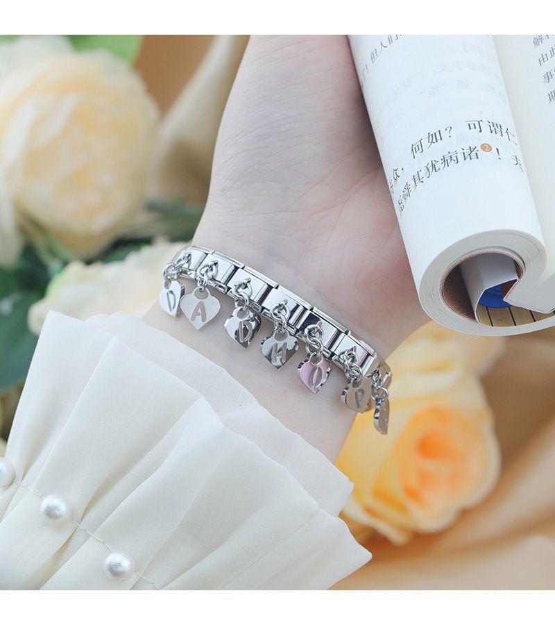 Charms Para Pulsera Brazalete Italiano Letra Inicial Corazón Colgante-2