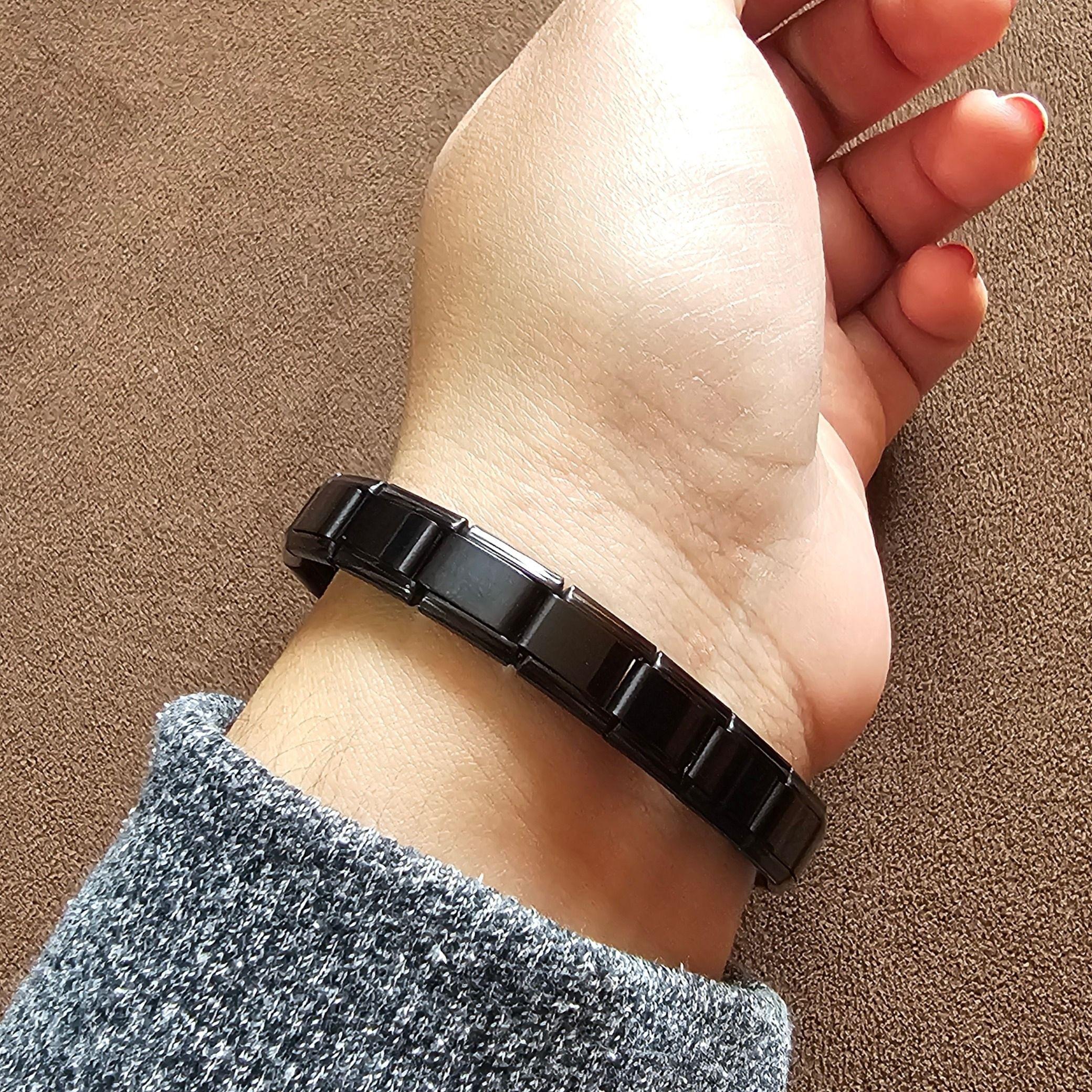 Brazalete Italiano, Black, Acero Inoxidable, Personalizable-1