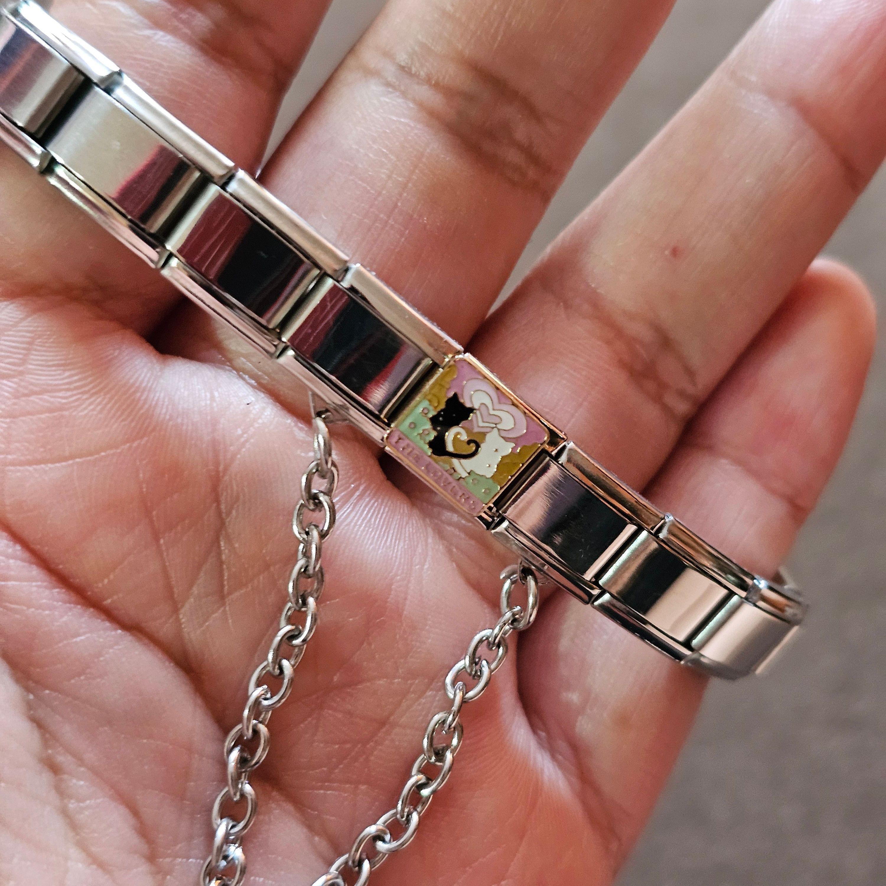 Pack Brazalete Italiano + Charms + Cadena de Seguridad-3