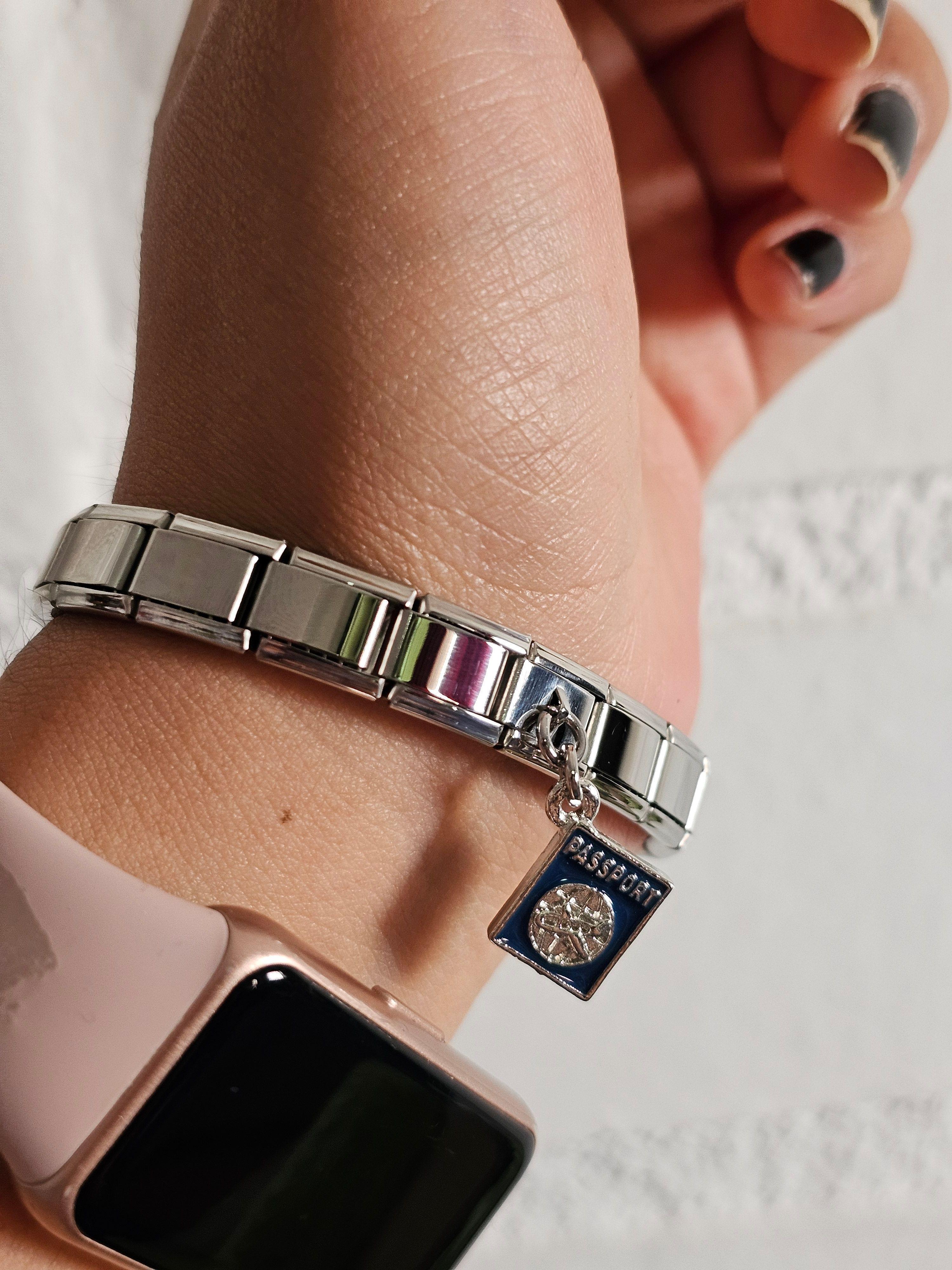 Charms Colgantes Plateados para Pulsera Italiana – Acero Inoxidable-3