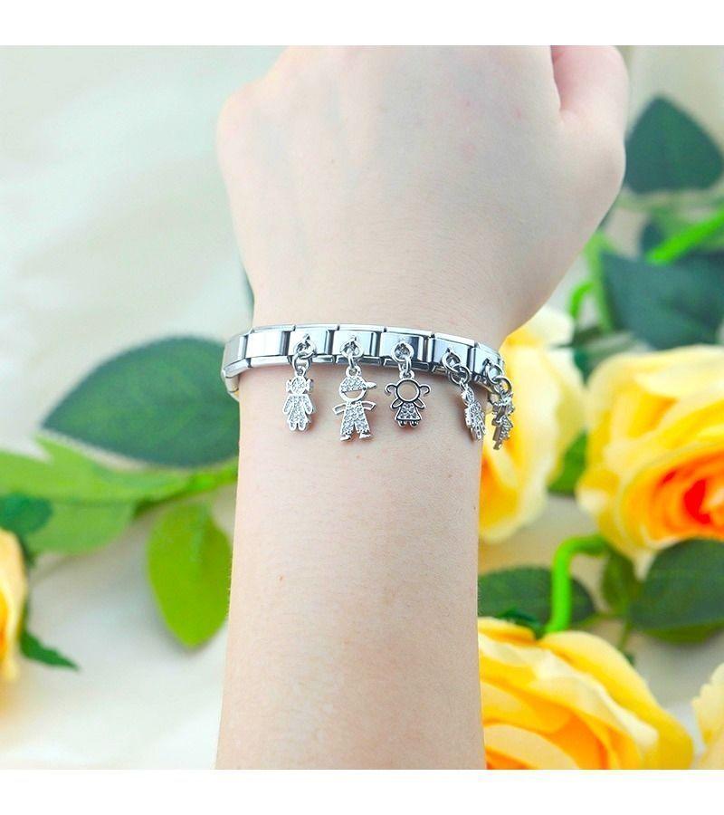 Charms Colgantes Plateados para Pulsera Italiana – Acero Inoxidable-1