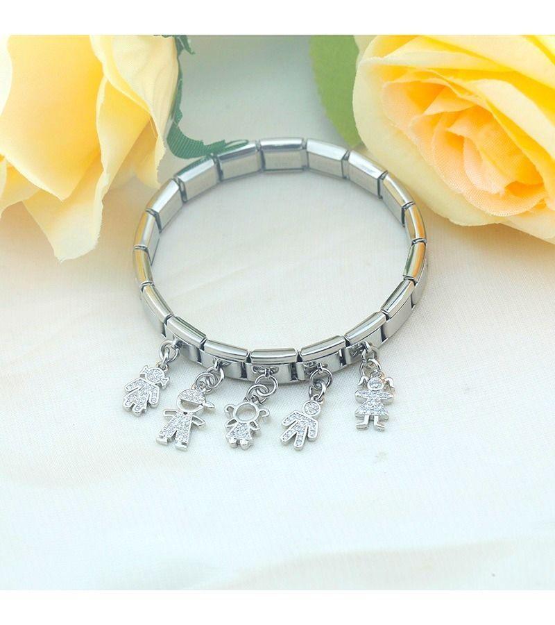 Charms Colgantes Plateados para Pulsera Italiana – Acero Inoxidable-2