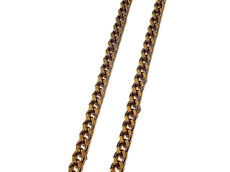 Cadena Acero Inoxidable Dorada 5mm x 50cm – Estilo Clásico-2
