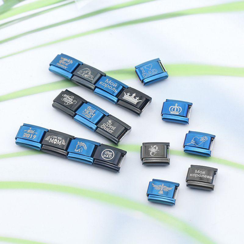 Charms Para Pulsera Brazalete Italiano Black Corona -2