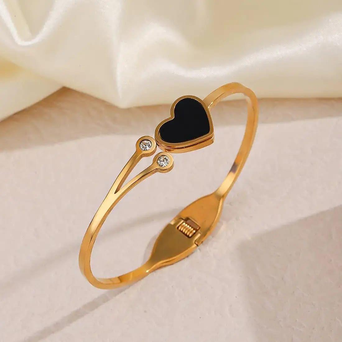 Pulsera Brazalete de Acero Inoxidable Corazon2 Incluye Caja-2