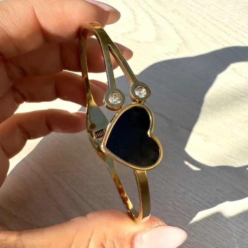 Pulsera Brazalete de Acero Inoxidable Corazon2 Incluye Caja-5