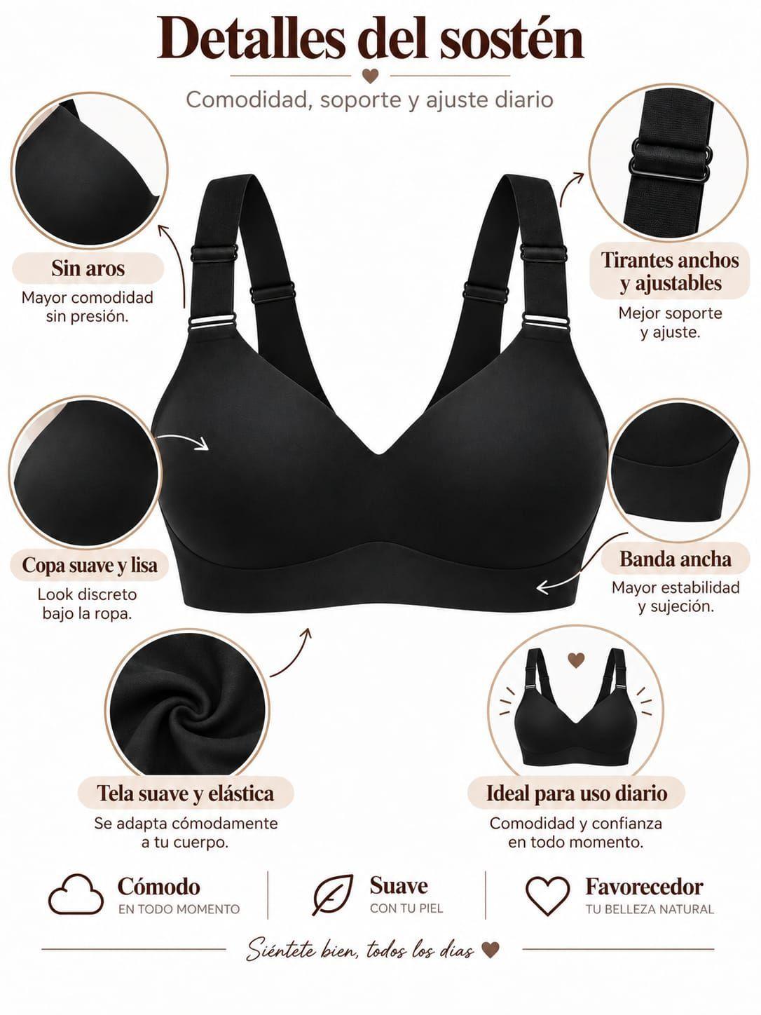 Sosten Jelly Sin Fierro Sin Costura Efecto Alisador y Gran Firmeza Tallas Grandes XL a 4XL-1