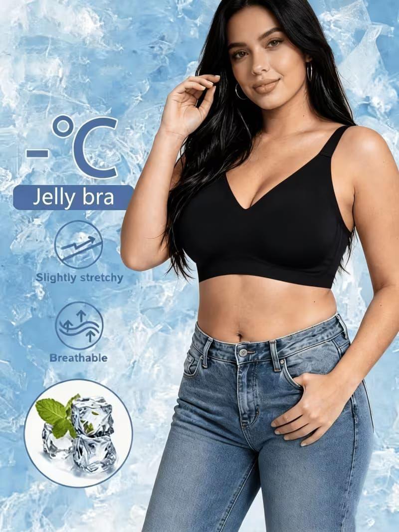 Sosten Jelly Sin Fierro Sin Costura Efecto Alisador y Gran Firmeza Tallas Grandes XL a 4XL-3