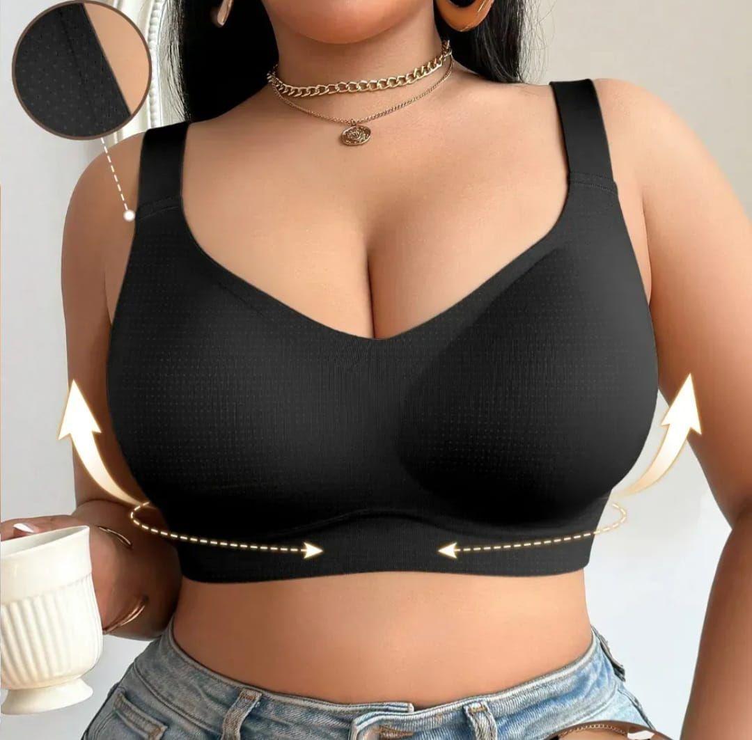 Sosten Jelly Sin Fierro Sin Costura Efecto Alisador y Gran Firmeza Tallas Grandes XL a 4XL-4