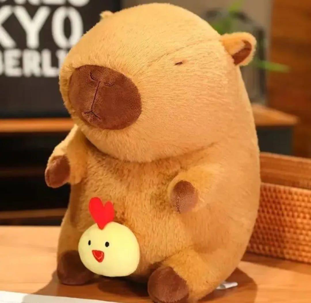 Peluche Capibara Pollito 30cm Prep rate para el abrazo m s grande y relajante-2