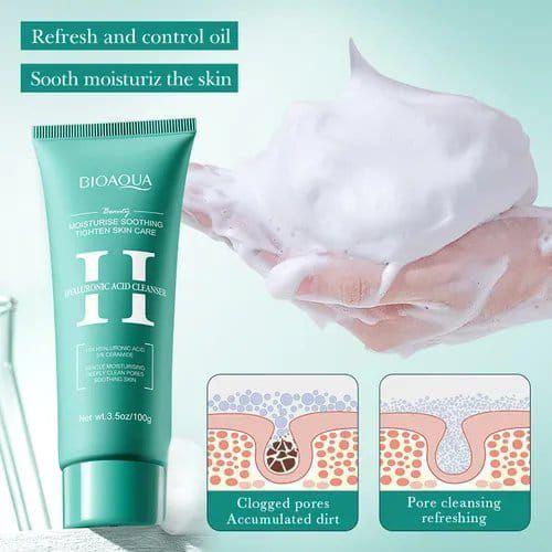 Limpiador Facial de Ácido Hialurónico BIOAQUA - 10X Humectación y Ceramida 5%-2
