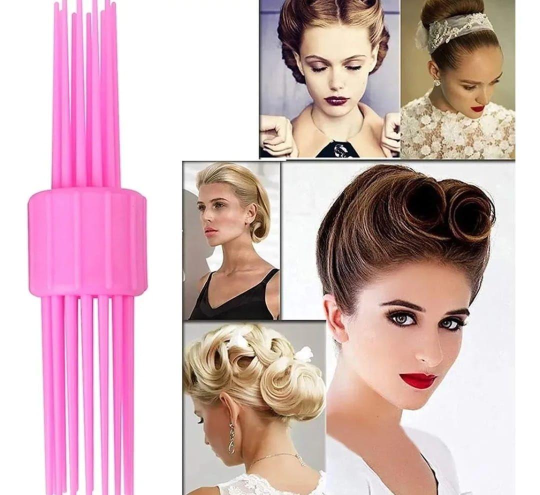 Peine Enrollable Cepillo De Pelo Rizado Vintage-3