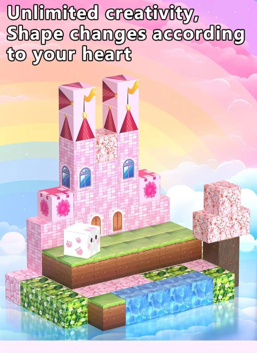 Bloques De Construcción  Magnéticos Castillo 82 Piezas-3