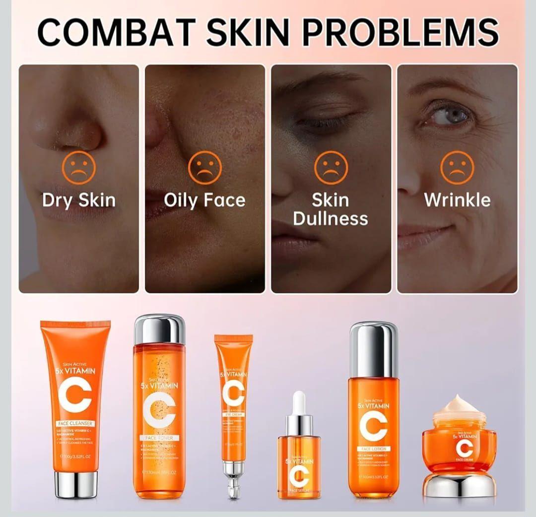 Set Skincare Kit Cuidado Facial VC Blanqueador Antiedad Kit Premium Original-3