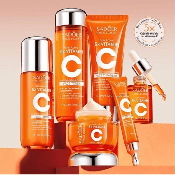 Set Skincare Kit Cuidado Facial VC Blanqueador Antiedad Kit Premium Original-6