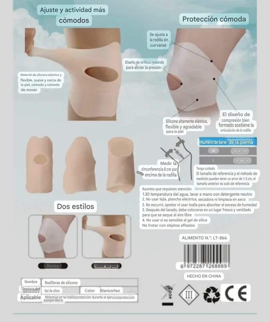 Rodillera Soporte de Compresión de Silicona-2