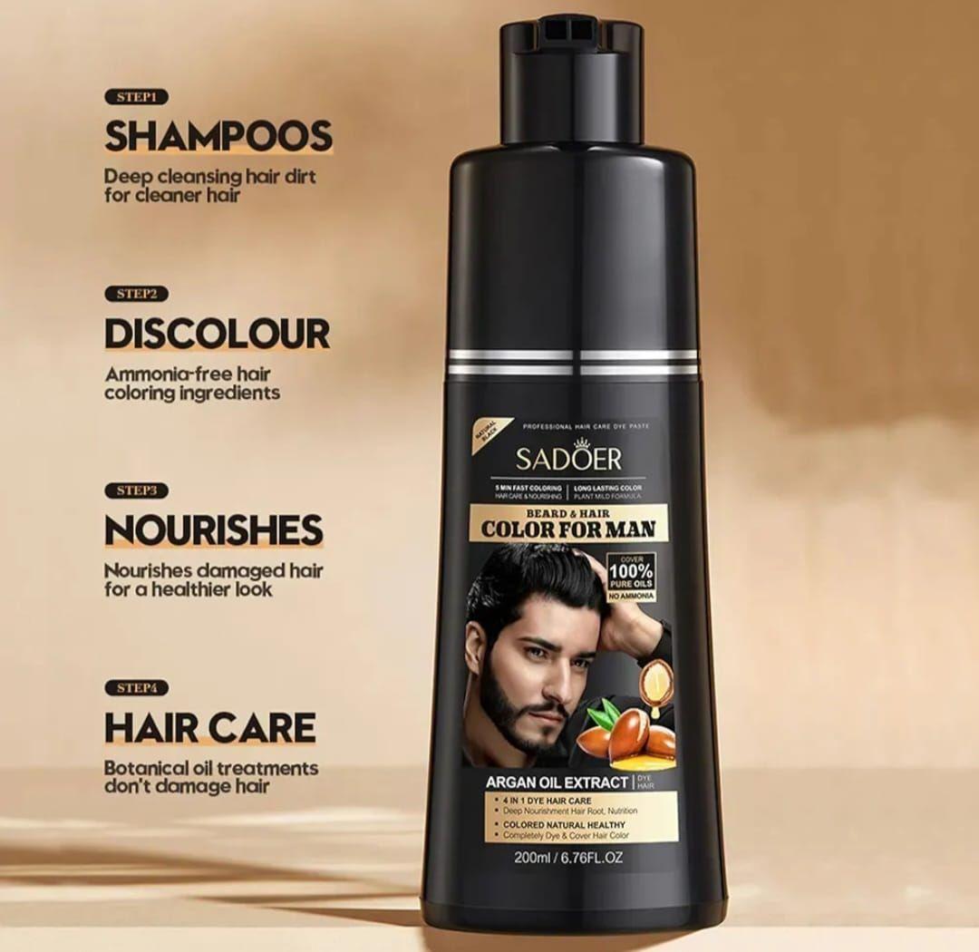 Shampoo Colorante  Tinte  Para Barba y Bigote-2