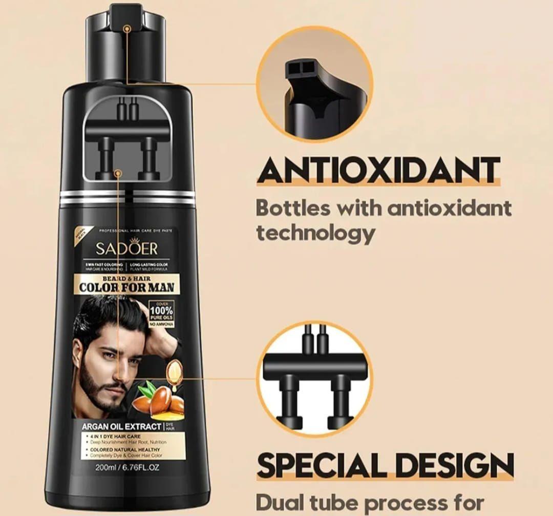 Shampoo Colorante  Tinte  Para Barba y Bigote-4