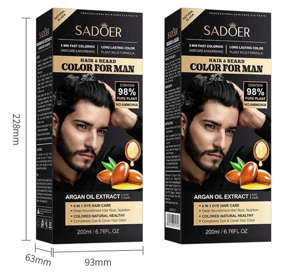 Shampoo Colorante  Tinte  Para Barba y Bigote-5