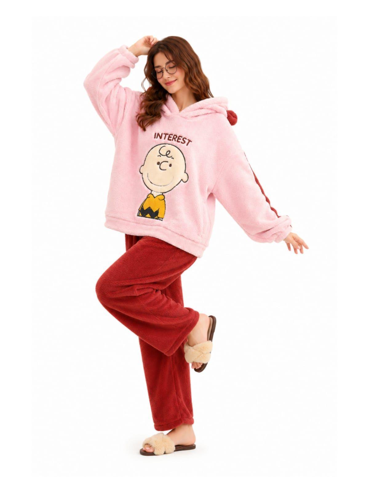 Pijama Invierno Mujer Snoopy Charlie Brawn Polar Suavidad y Diversi n para tus Noches de Invierno-2