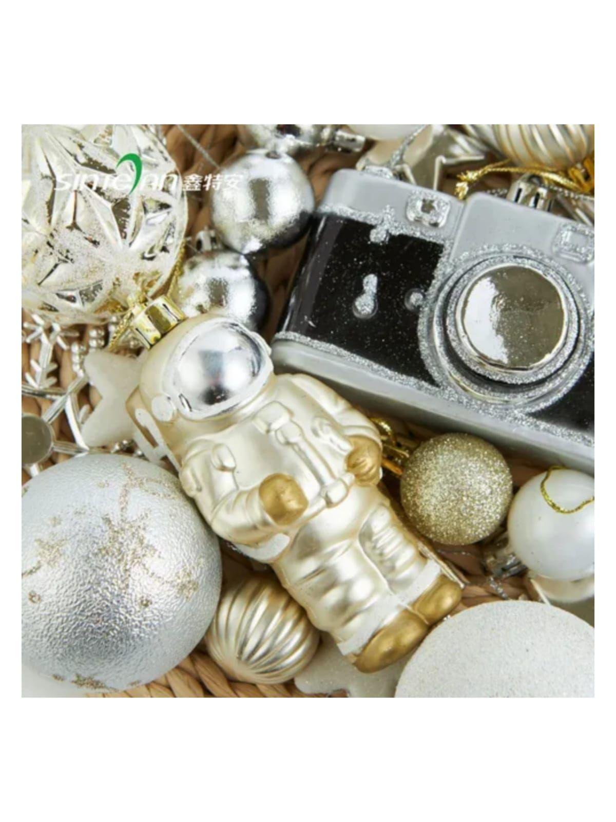 Set 72 Adornos Decoración Árbol Navidad Esferas Navideñas-2