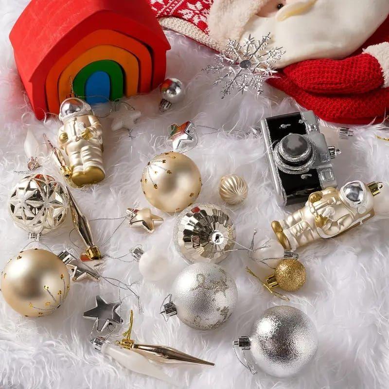 Set 72 Adornos Decoración Árbol Navidad Esferas Navideñas-4