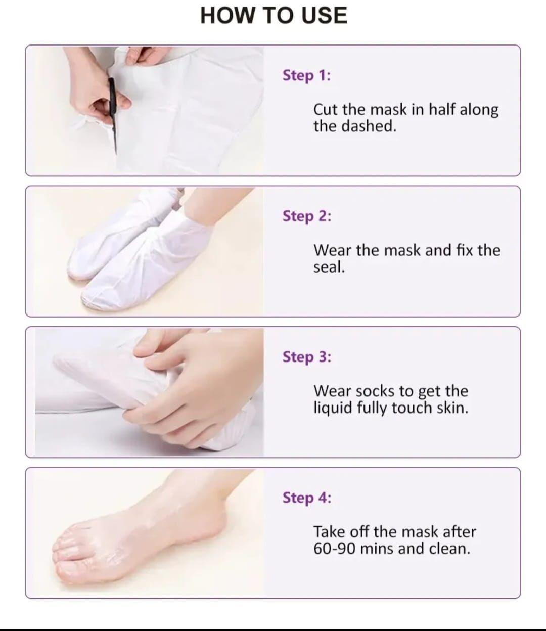 Set 3 Mascarillas Peeling Pies Exfoliantes Hidrante-2