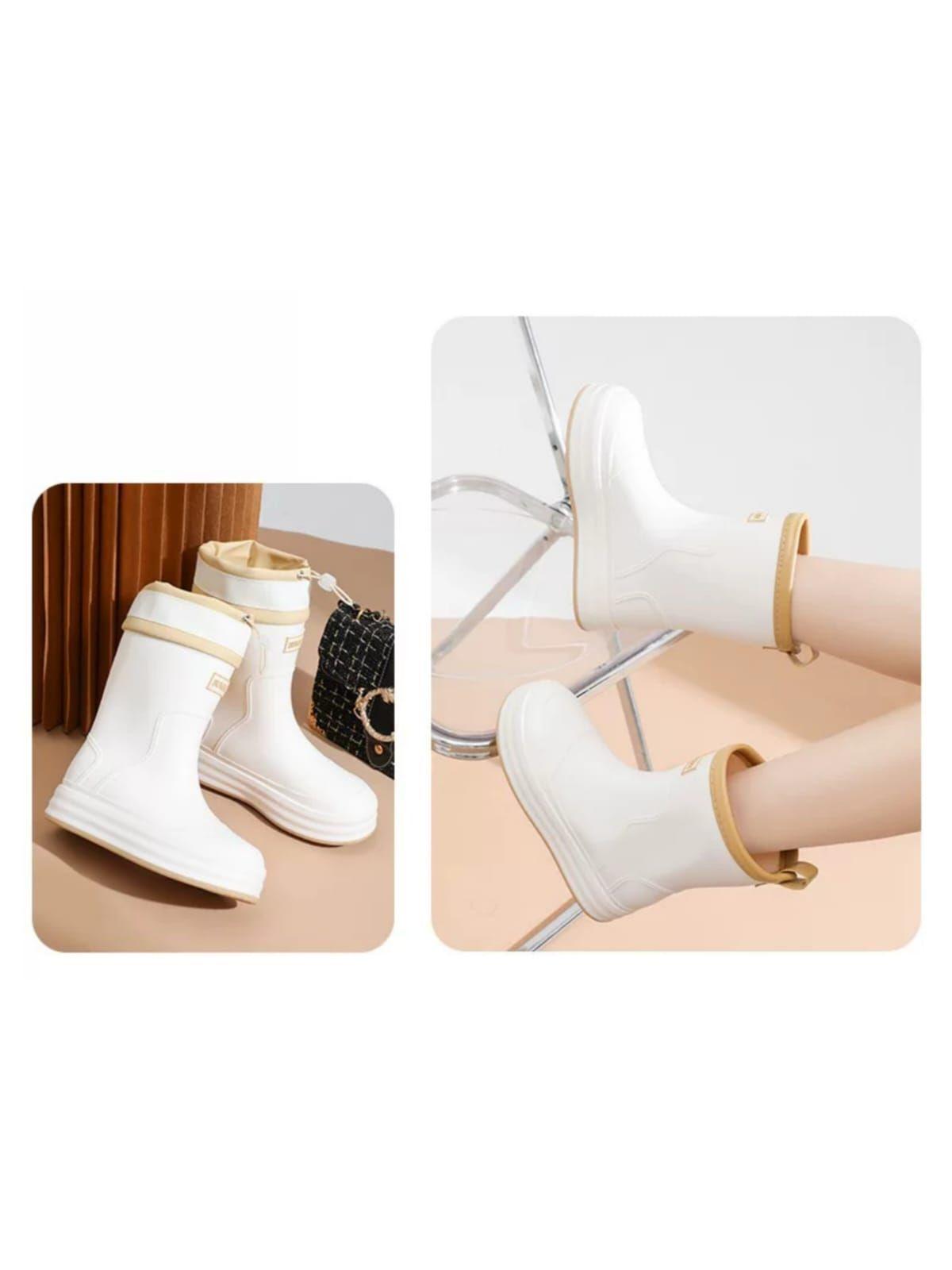 Bota de Lluvia Mujer Botas Para Agua-3