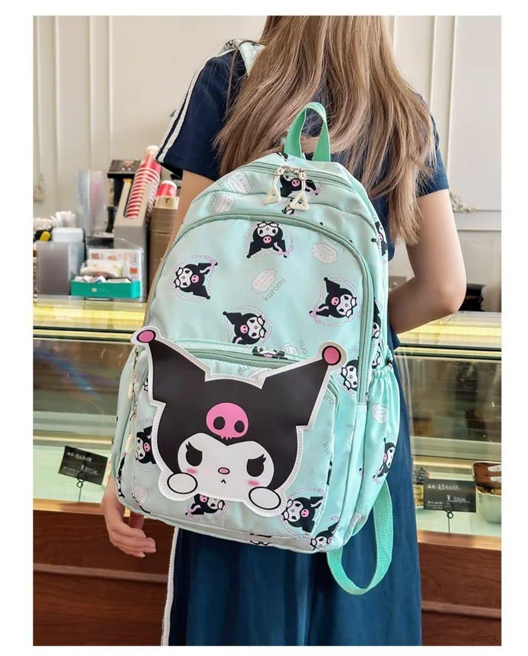 Kuromi Mochila Grande Verde-3
