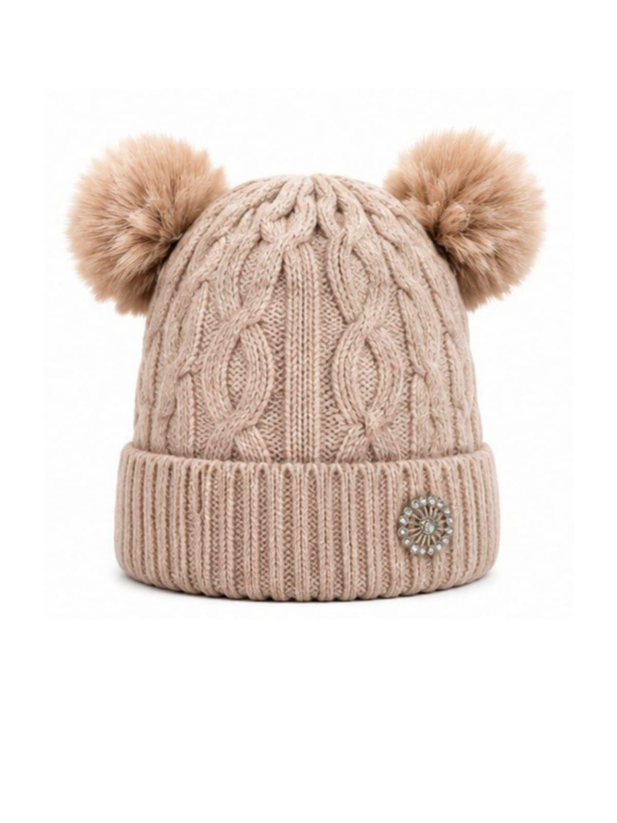Gorro de Lana Doble Pompones El Toque Chic para tu Invierno-0