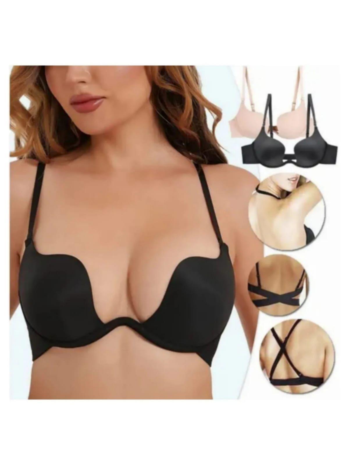 Sosten Sujetador Levanta Busto Push Up Escote Profundo-0