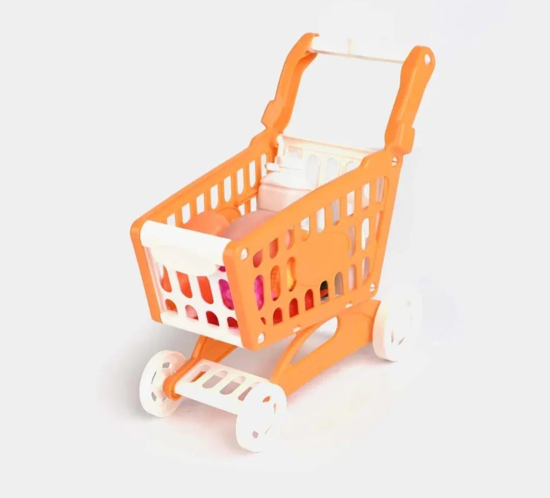 Mini Carrito De Supermercado Para Niños Accesorios Juguetes Naranjo-6