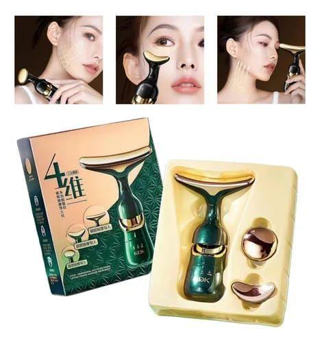 Masajeador Facial y Cuello 3 en 1 Reafirmante Verde-2