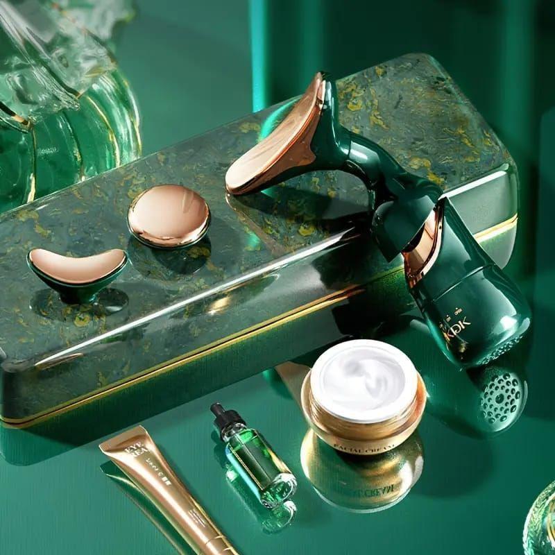 Masajeador Facial y Cuello 3 en 1 Reafirmante Verde-4