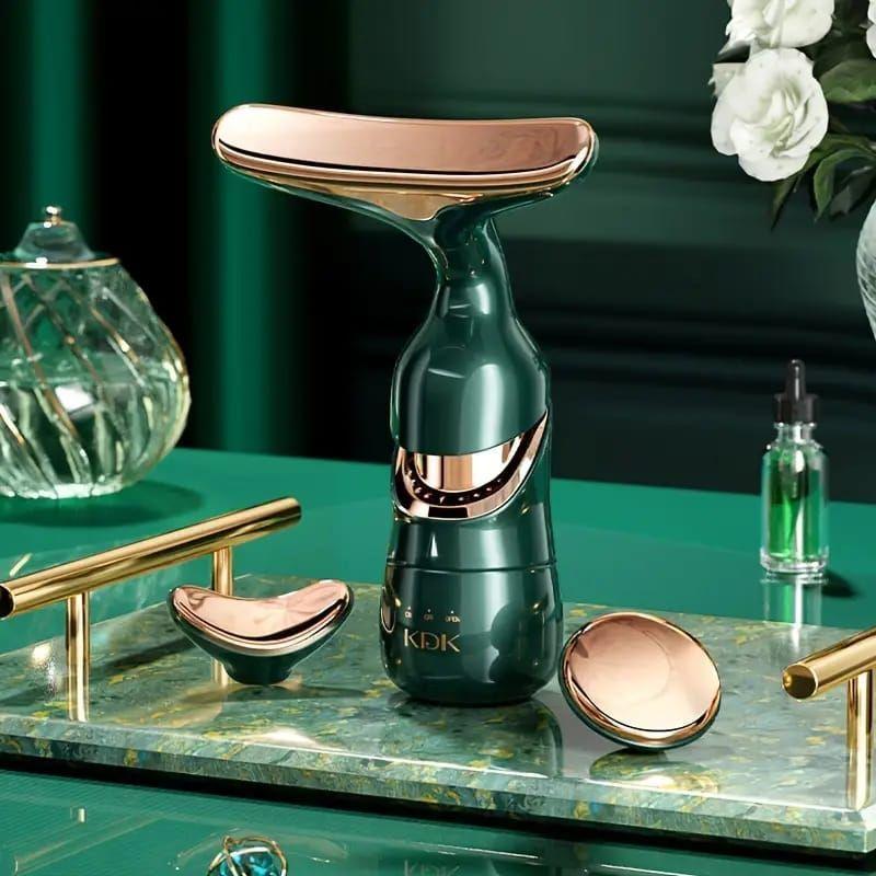 Masajeador Facial y Cuello 3 en 1 Reafirmante Verde-7